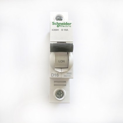 Schneider Electric iC60H A9F55116 D16A D16 16A 16 Amp MCB Circuit Breaker Type D